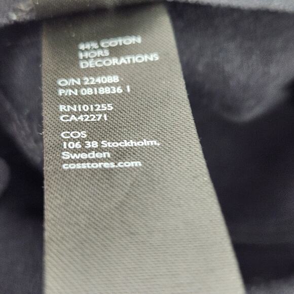 COS Cotton Blend Baseball Cap Adjustable Unisex L/XL Black Classic Minimalist - Picture 8 of 8